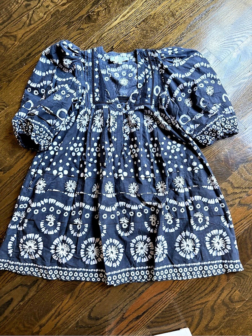 Hunter Bell Jenkins Dress Floral Blue & White Medium